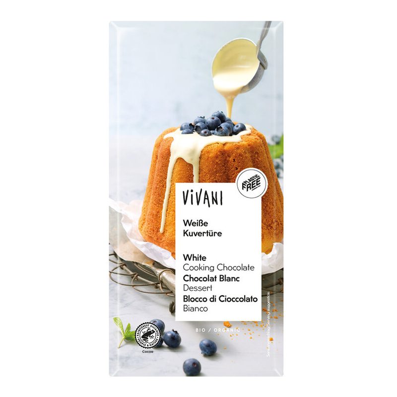 Čokoláda na varenie biela bio 150g Vivani